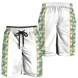 Australia Rugby Kangaroo Shorts for Men White Aboriginal Dot Geometry