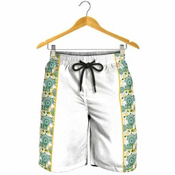 Australia Rugby Kangaroo Shorts for Men White Aboriginal Dot Geometry
