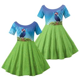New Zealand Christmas Family Matching Summer Maxi Dress and Hawaiian Shirt Pukeko With Ponga Tree Silver Fern