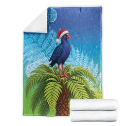 New Zealand Christmas Blanket Pukeko With Ponga Tree Silver Fern