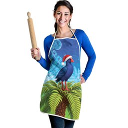 New Zealand Christmas Apron Pukeko With Ponga Tree Silver Fern