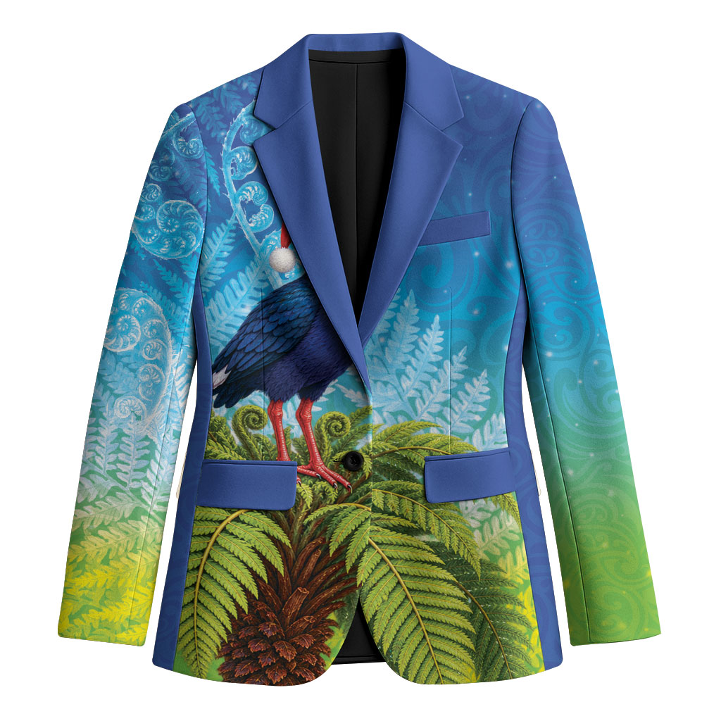 New Zealand Christmas Blazer Pukeko With Ponga Tree Silver Fern