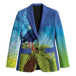 New Zealand Christmas Blazer Pukeko With Ponga Tree Silver Fern