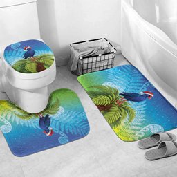 New Zealand Christmas Bathroom Set Pukeko With Ponga Tree Silver Fern