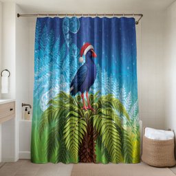 New Zealand Christmas Bathroom Set Pukeko With Ponga Tree Silver Fern