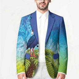 New Zealand Christmas Blazer Pukeko With Ponga Tree Silver Fern