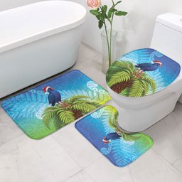 New Zealand Christmas Bathroom Set Pukeko With Ponga Tree Silver Fern