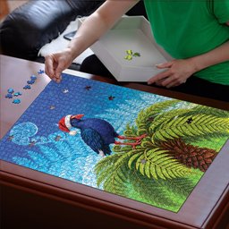 New Zealand Christmas Puzzle Pukeko With Ponga Tree Silver Fern