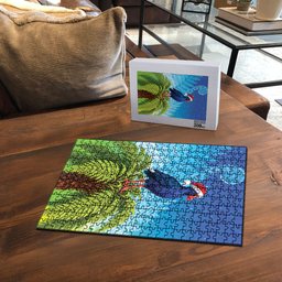 New Zealand Christmas Puzzle Pukeko With Ponga Tree Silver Fern