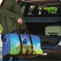 New Zealand Christmas Travel Bag Pukeko With Ponga Tree Silver Fern