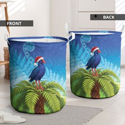 New Zealand Christmas Laundry Basket Pukeko With Ponga Tree Silver Fern