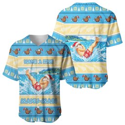 New Zealand Christmas Baseball Jersey Have A Kiwi Manu-Mas