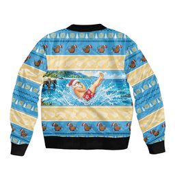 New Zealand Christmas Bomber Jacket Have A Kiwi Manu-Mas