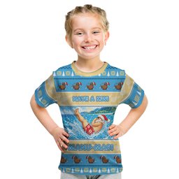 New Zealand Christmas Kid T Shirt Have A Kiwi Manu-Mas