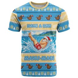 New Zealand Christmas T Shirt Have A Kiwi Manu-Mas