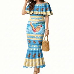 New Zealand Christmas Mermaid Dress Have A Kiwi Manu-Mas