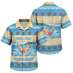 New Zealand Christmas Family Matching Short Sleeve Bodycon Dress and Hawaiian Shirt Have A Kiwi Manu-Mas