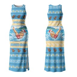 New Zealand Christmas Family Matching Tank Maxi Dress and Hawaiian Shirt Have A Kiwi Manu-Mas