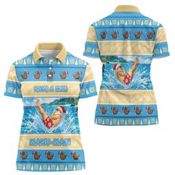 New Zealand Christmas Women Polo Shirt Have A Kiwi Manu-Mas