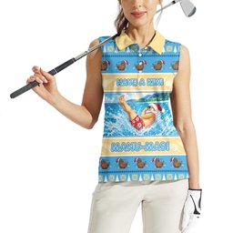 New Zealand Christmas Women Sleeveless Polo Shirt Have A Kiwi Manu-Mas