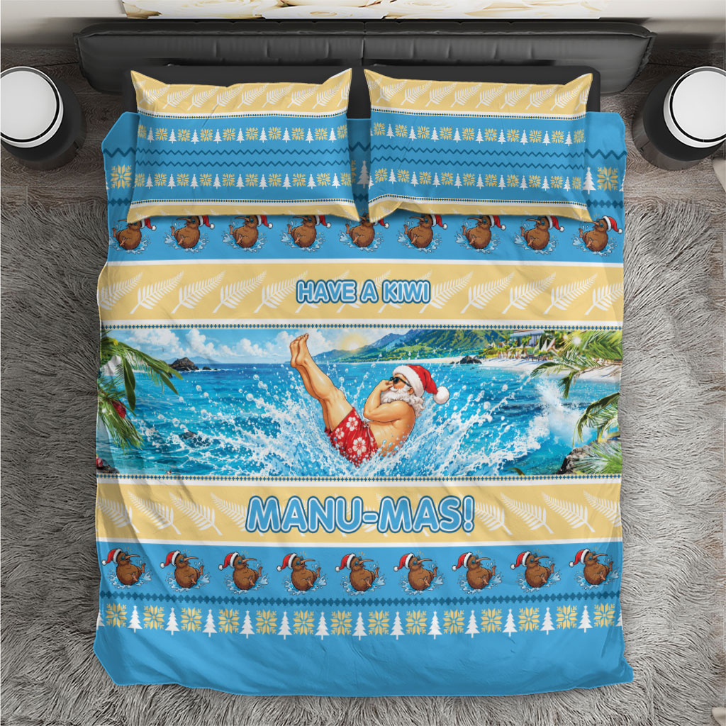 New Zealand Christmas Bedding Set Have A Kiwi Manu-Mas
