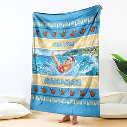 New Zealand Christmas Blanket Have A Kiwi Manu-Mas