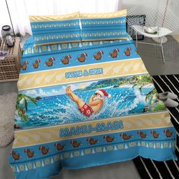 New Zealand Christmas Bedding Set Have A Kiwi Manu-Mas