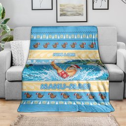 New Zealand Christmas Blanket Have A Kiwi Manu-Mas