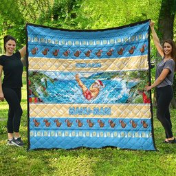 New Zealand Christmas Quilt Have A Kiwi Manu-Mas