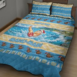 New Zealand Christmas Quilt Bed Set Have A Kiwi Manu-Mas