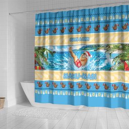 New Zealand Christmas Shower Curtain Have A Kiwi Manu-Mas