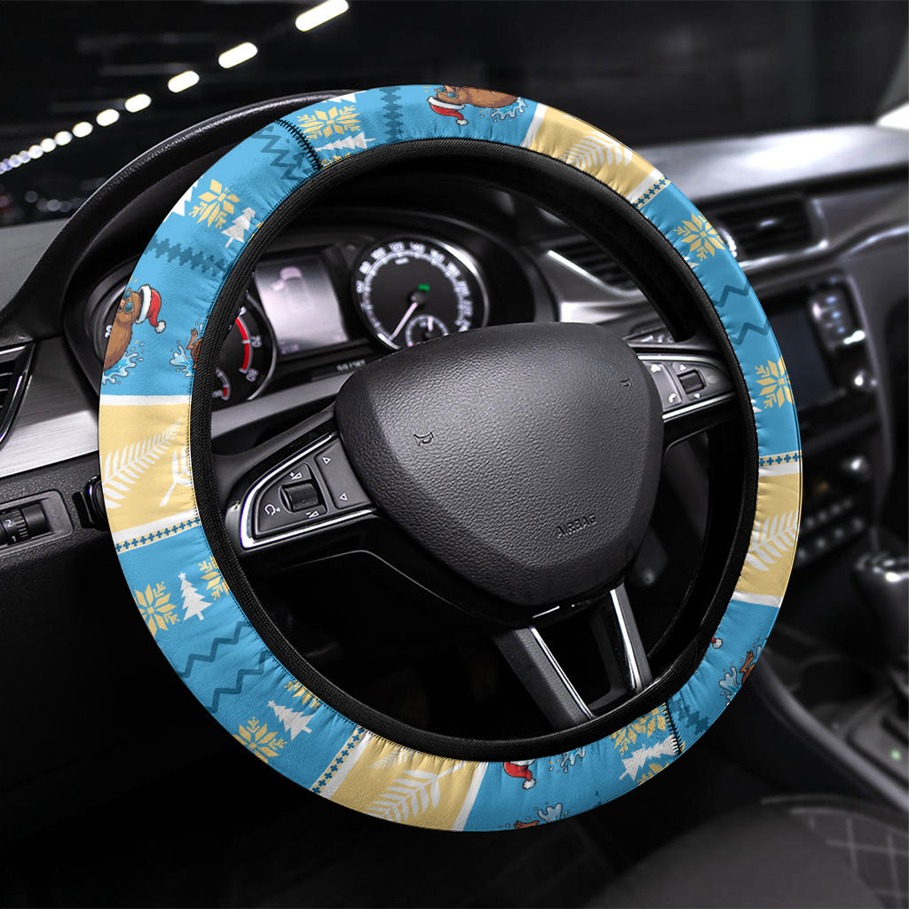 New Zealand Christmas Steering Wheel Cover Have A Kiwi Manu-Mas