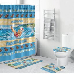 New Zealand Christmas Bathroom Set Have A Kiwi Manu-Mas