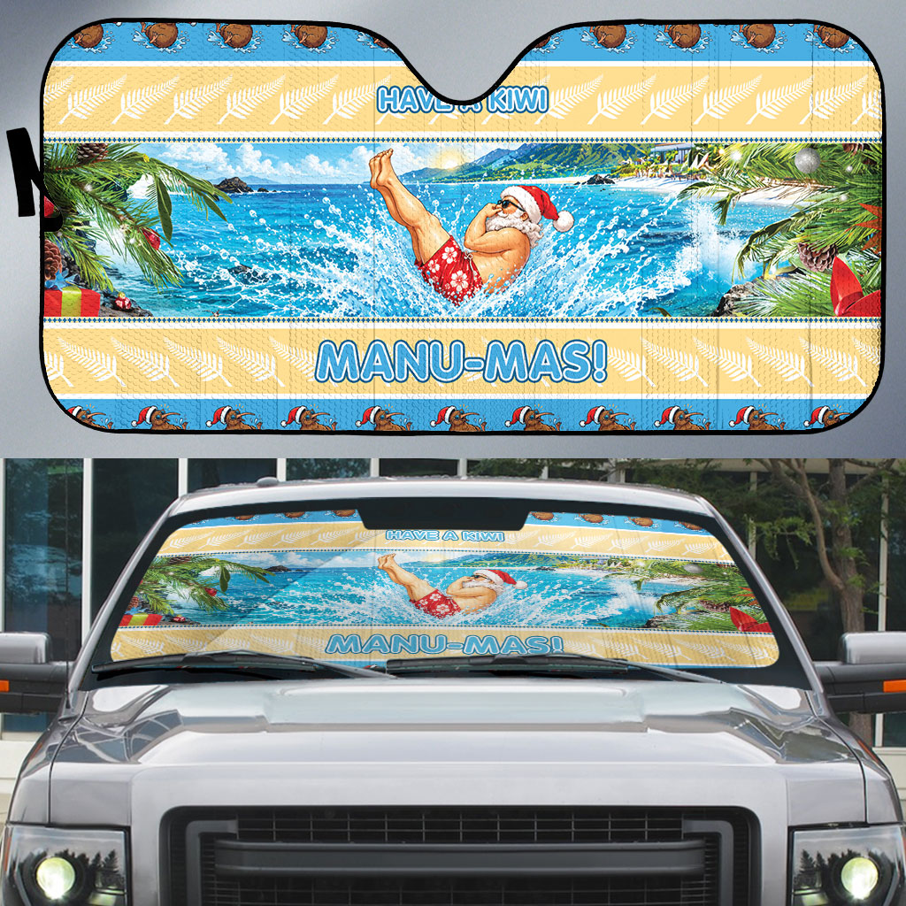 New Zealand Christmas Auto Sun Shade Have A Kiwi Manu-Mas