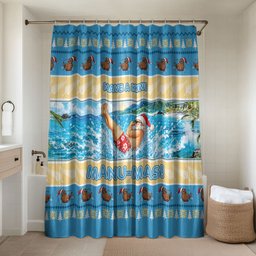 New Zealand Christmas Bathroom Set Have A Kiwi Manu-Mas