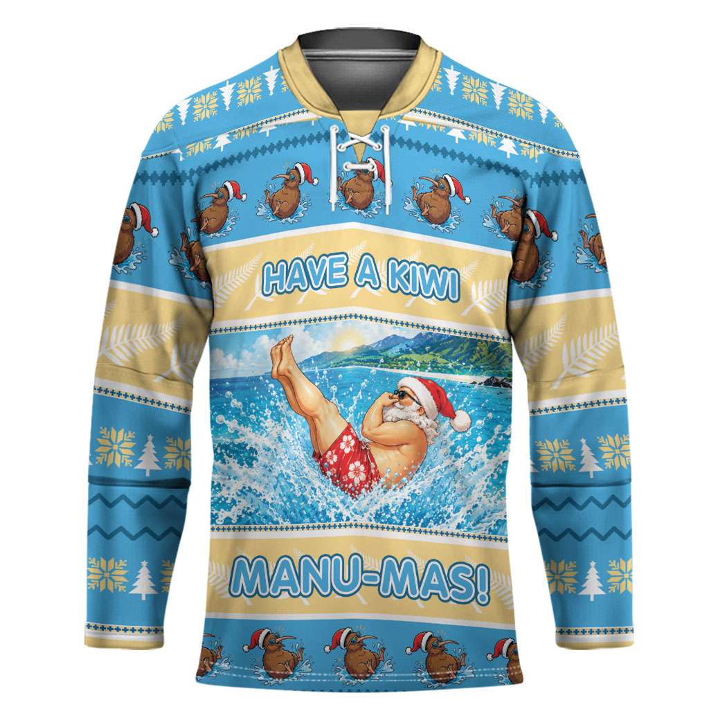 New Zealand Christmas Hockey Jersey Have A Kiwi Manu-Mas