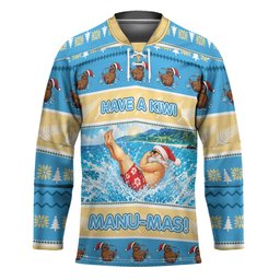 New Zealand Christmas Hockey Jersey Have A Kiwi Manu-Mas