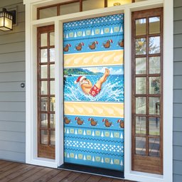 New Zealand Christmas Door Cover Have A Kiwi Manu-Mas