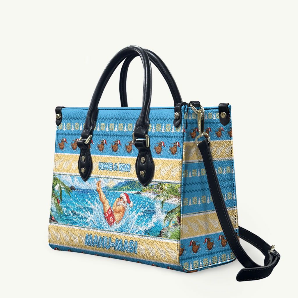 New Zealand Christmas Leather Bag Have A Kiwi Manu-Mas