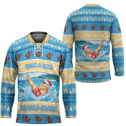 New Zealand Christmas Hockey Jersey Have A Kiwi Manu-Mas