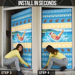 New Zealand Christmas Door Cover Have A Kiwi Manu-Mas