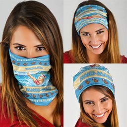 New Zealand Christmas Neck Gaiter Have A Kiwi Manu-Mas