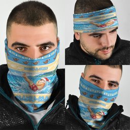 New Zealand Christmas Neck Gaiter Have A Kiwi Manu-Mas