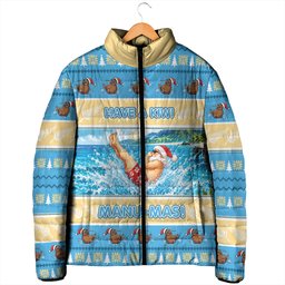 New Zealand Christmas Padded Jacket Have A Kiwi Manu-Mas