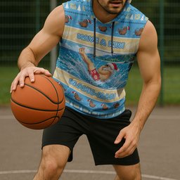 New Zealand Christmas Sleeveless Hoodie Have A Kiwi Manu-Mas
