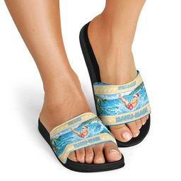 New Zealand Christmas Slide Sandals Have A Kiwi Manu-Mas