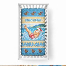 New Zealand Christmas Baby Bed Cover Have A Kiwi Manu-Mas