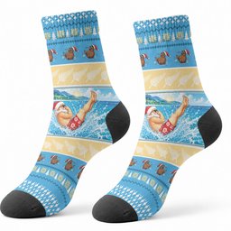 New Zealand Christmas Crew Socks Have A Kiwi Manu-Mas