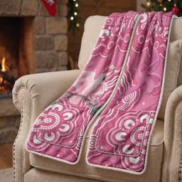 Australia Breast Cancer Awareness Pocket Scarf Pink Cockatoo Ribbon Aboriginal Art