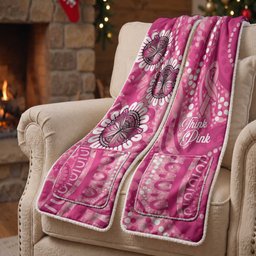 Australia Indigenous Pocket Scarf Breast Cancer Ribbon Think Pink - Pink Version